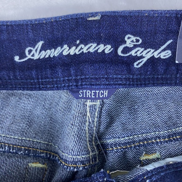 NWT American Eagle Jeans Women Sz 10 Petite Short Medium Wash Stretch Slim Boot - Picture 10 of 16